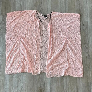 Womens NWT Elizabeth Pink Lace Cardigan - L